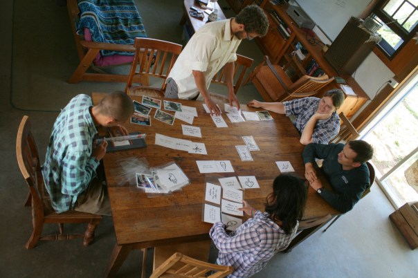 Jeremy Fravcesco Beck Gav and Pooja laminating teaching cards